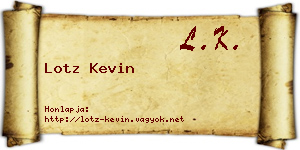 Lotz Kevin névjegykártya